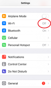 Click on Wi-Fi is turned on