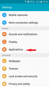  Android phone Application Setting