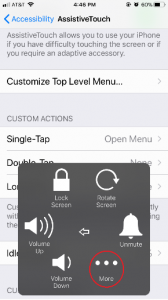 Assistive Touch More Options