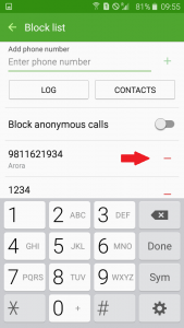 If want to remove block number