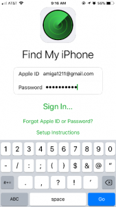 Login in Apple account