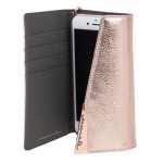 Case-Mate Wristlet Folio Case For iPhone 7 Rose Gold Open