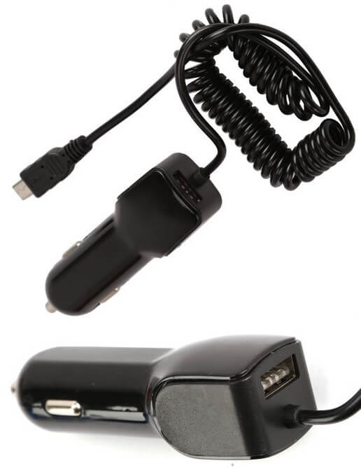 2.1 Amp Micro USB Car Charger Black