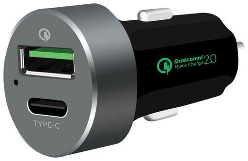Quick Charge 2.0 Car Charger With USB Type-C 