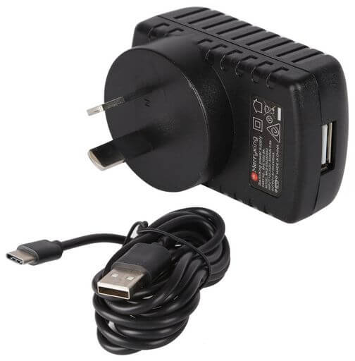 12W 2.4 Amp USB Type-C Mains Charger Black