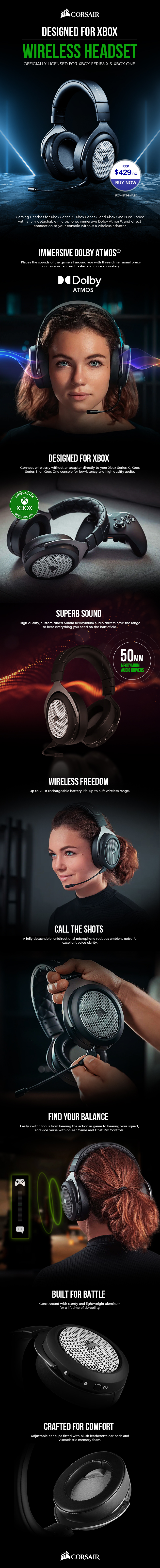 Corsair HS75 XB Wireless Gaming Headset