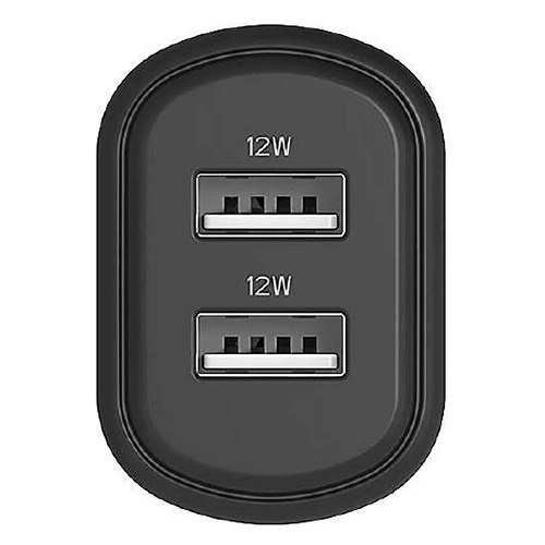 Cygnett PowerPlus 12W USB-A Dual Port Wall Charger Black
