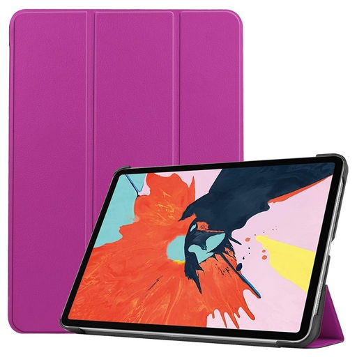 iPad Air 5 Case: Folding PU Leather Cover Purple
