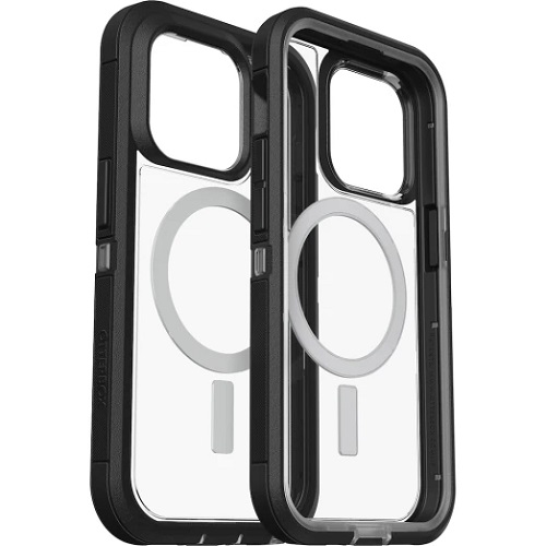 iPhone 14 Pro Otterbox Defender XT Clear MagSafe Case Black Crystal
