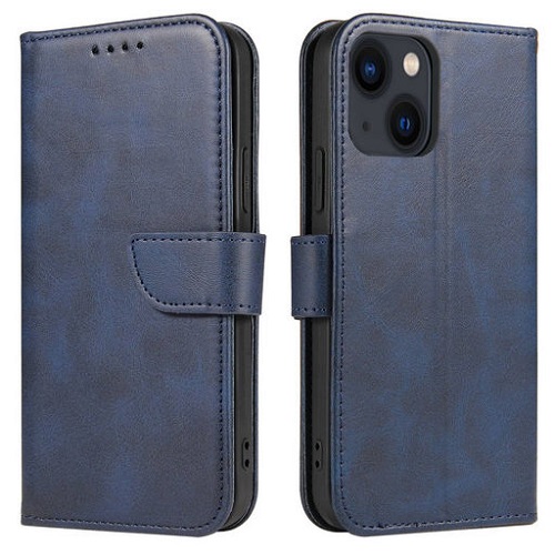 iPhone 14 PU Leather Wallet Case Blue