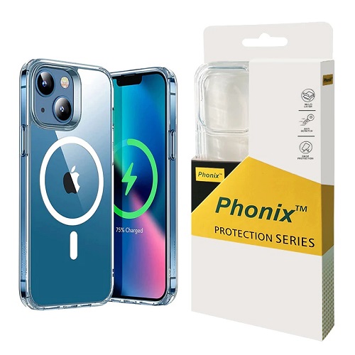 Phonix Apple iPhone 14 Clear Rock Hard Case with MagSafe