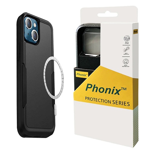 Phonix iPhone 15 Pro Max Armor Rugged Case MagSafe Black
