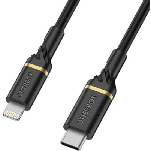 OtterBox USB-C To Lightning 1 Metre Fast Charge MFi / USB PD Cable Black Shimmer (USB C To Lightning) 