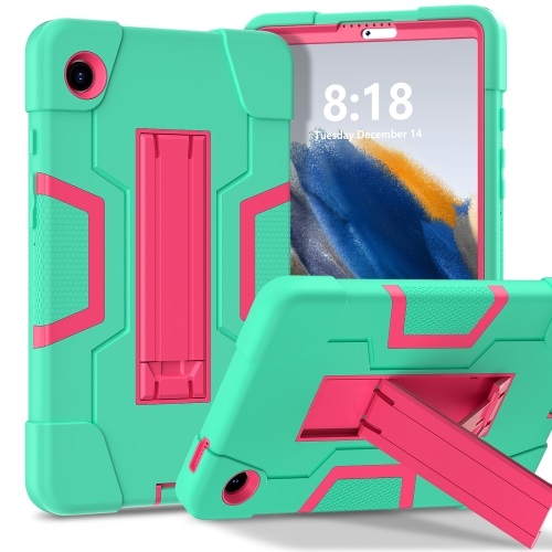 Mint Green And Rose Red Tough Samsung Galaxy Tab A9 Case