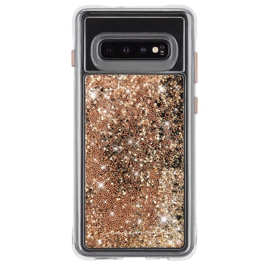 Case-Mate Waterfall Case Suits Samsung Galaxy S10 Gold Clear