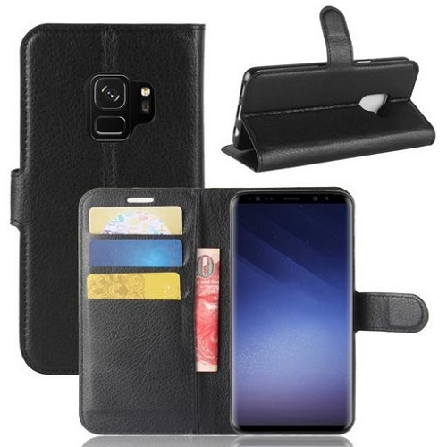 Samsung Galaxy S9 PU Leather Case Black